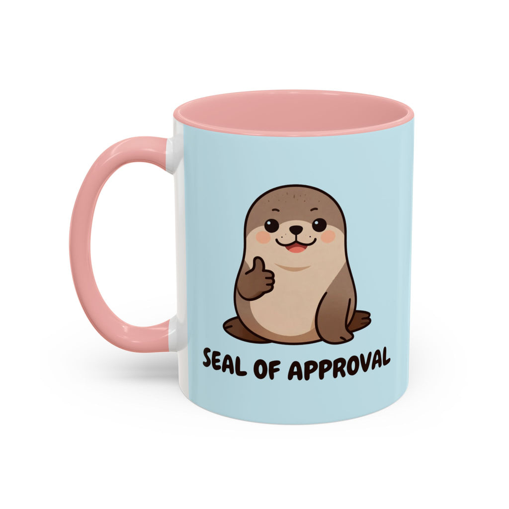 Seal of Approval Coffee Mug — Cute Otter Accent Mug (11/15oz)