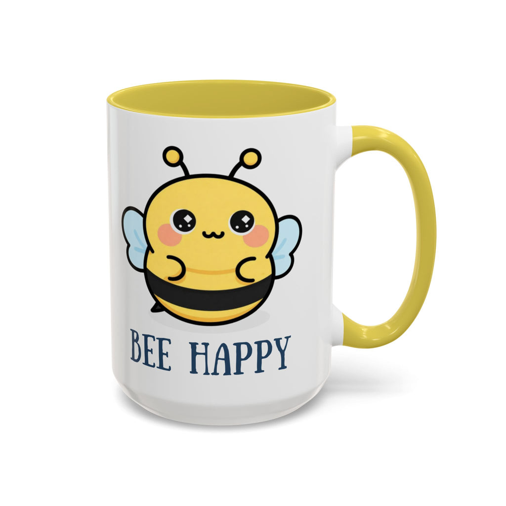 Bee Happy Mug – Cute Kawaii Bee Coffee Cup (11oz/15oz)