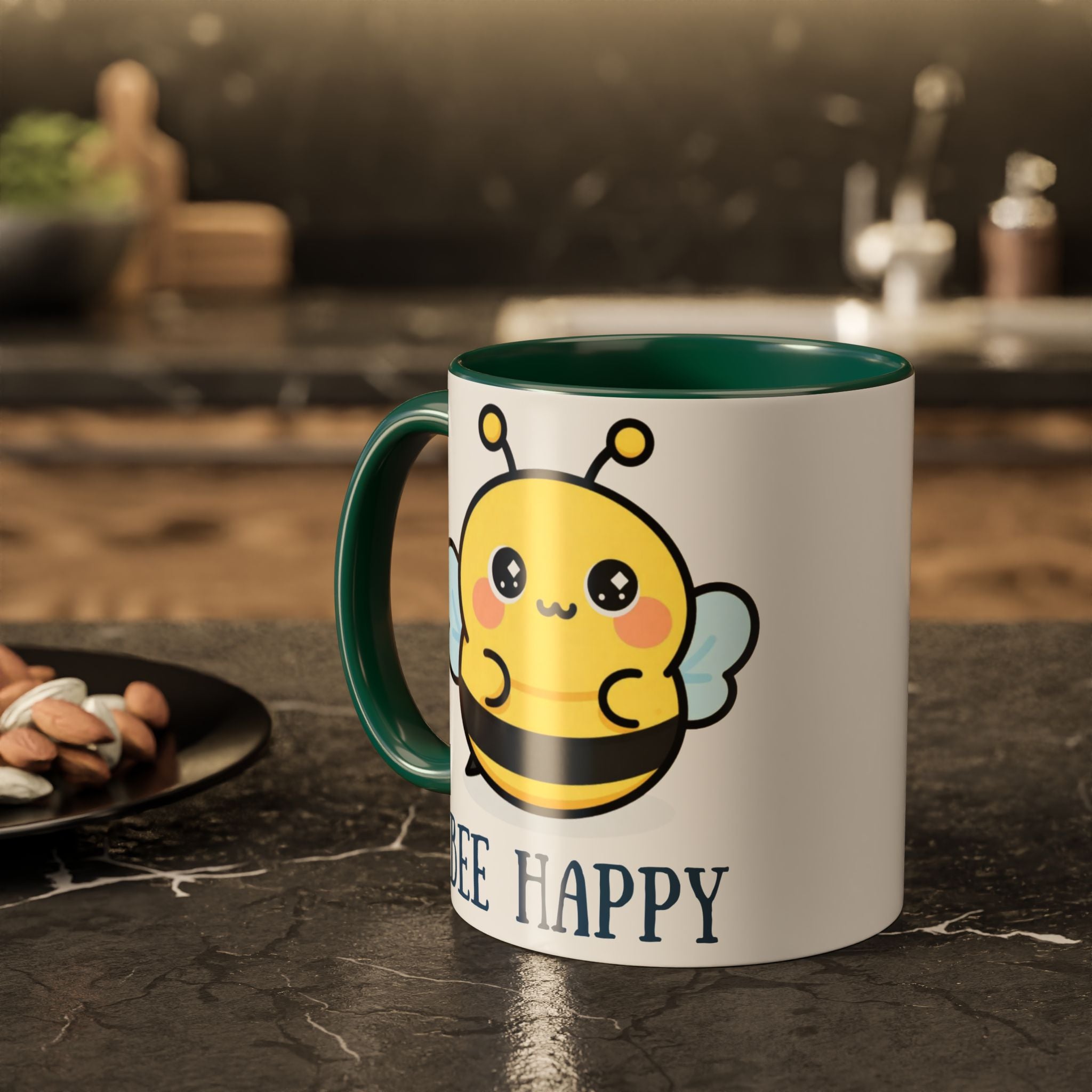 Bee Happy Mug – Cute Kawaii Bee Coffee Cup (11oz/15oz)