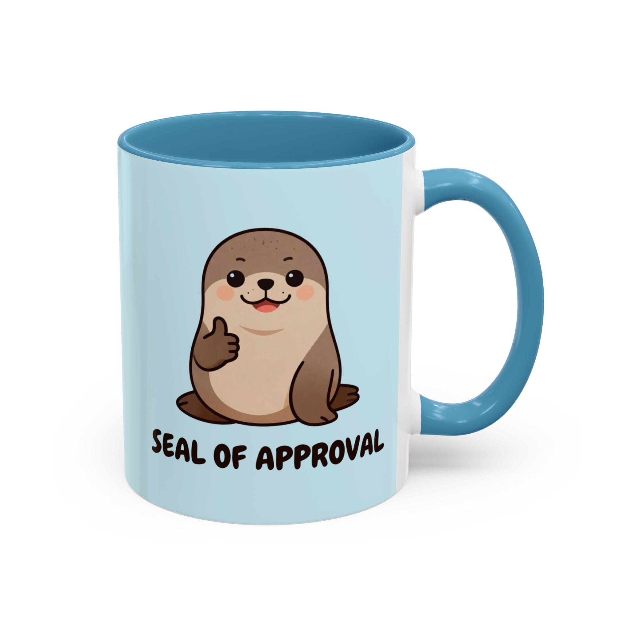 Seal of Approval Coffee Mug — Cute Otter Accent Mug (11/15oz)