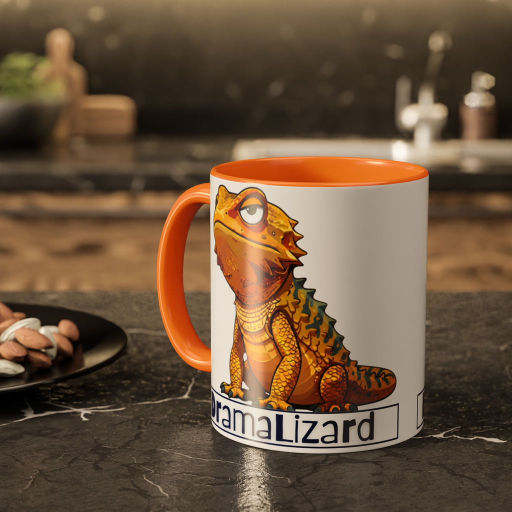 Drama Lizard Coffee Mug — Funny Bearded Dragon Tea Cup (11oz & 15oz)