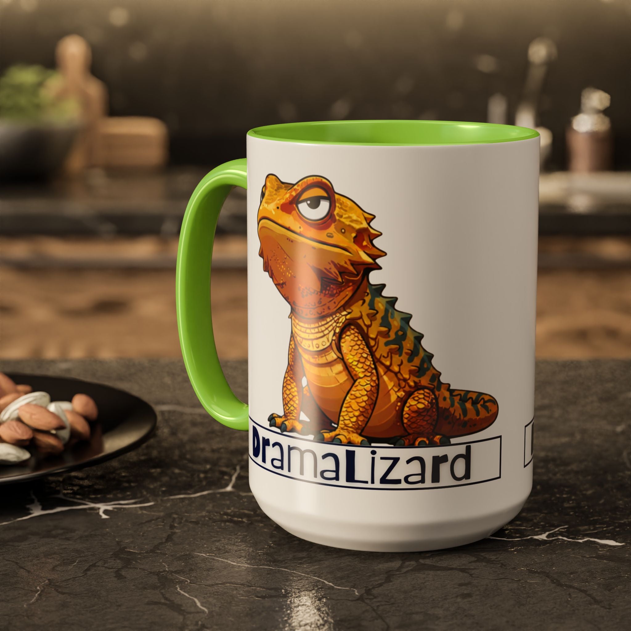 Drama Lizard Coffee Mug — Funny Bearded Dragon Tea Cup (11oz & 15oz)