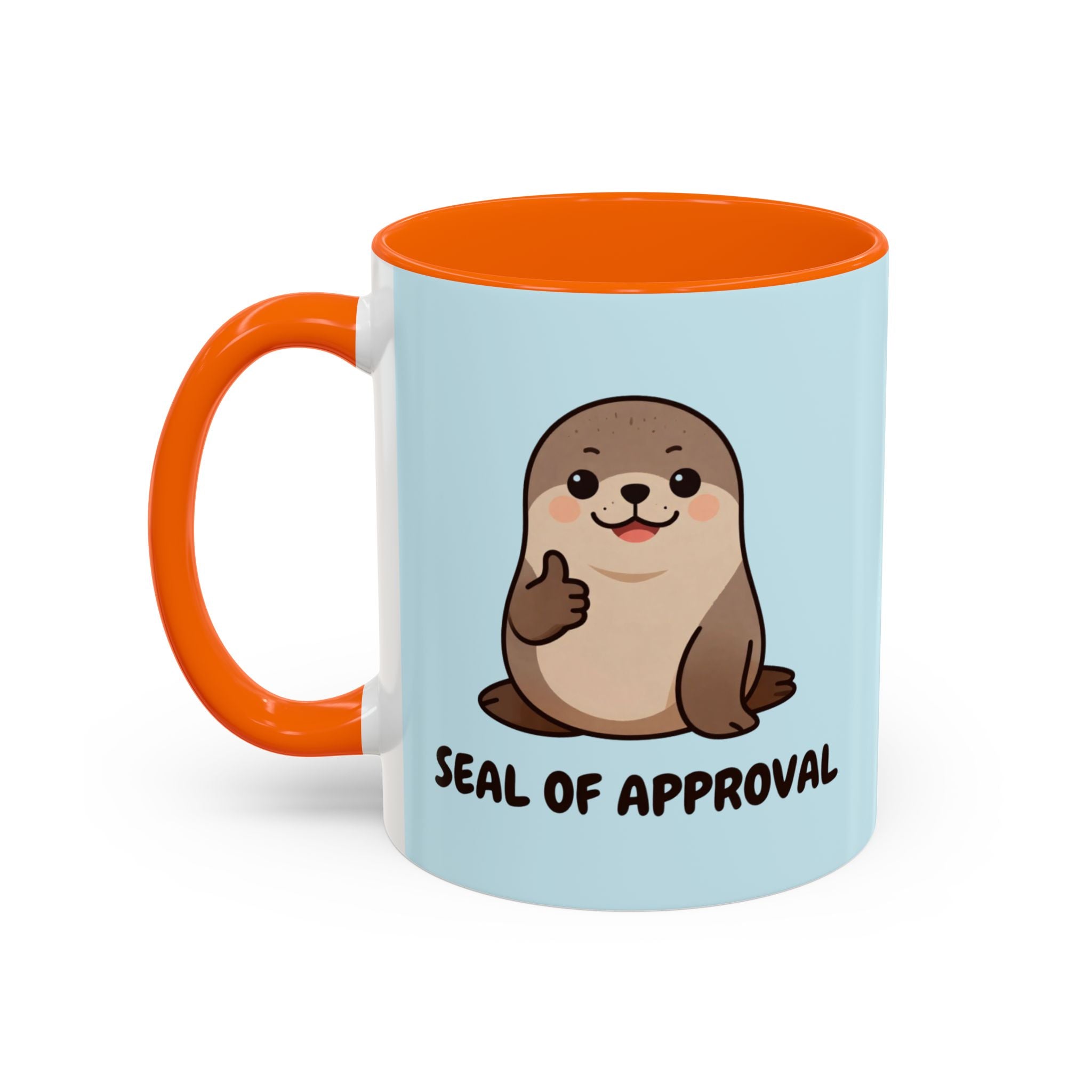 Seal of Approval Coffee Mug — Cute Otter Accent Mug (11/15oz)