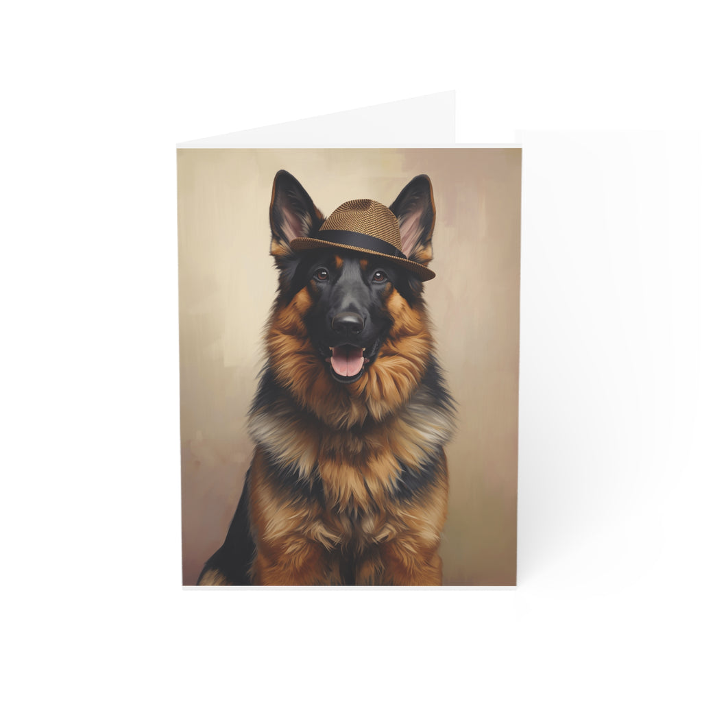 German Shepherd Greeting Cards — Cute Dog Portrait Note Cards (1/10/30/50 pcs)