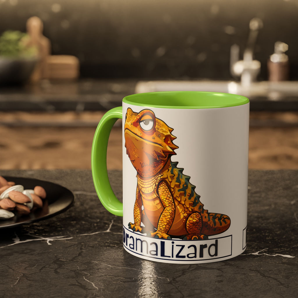 Drama Lizard Coffee Mug — Funny Bearded Dragon Tea Cup (11oz & 15oz)