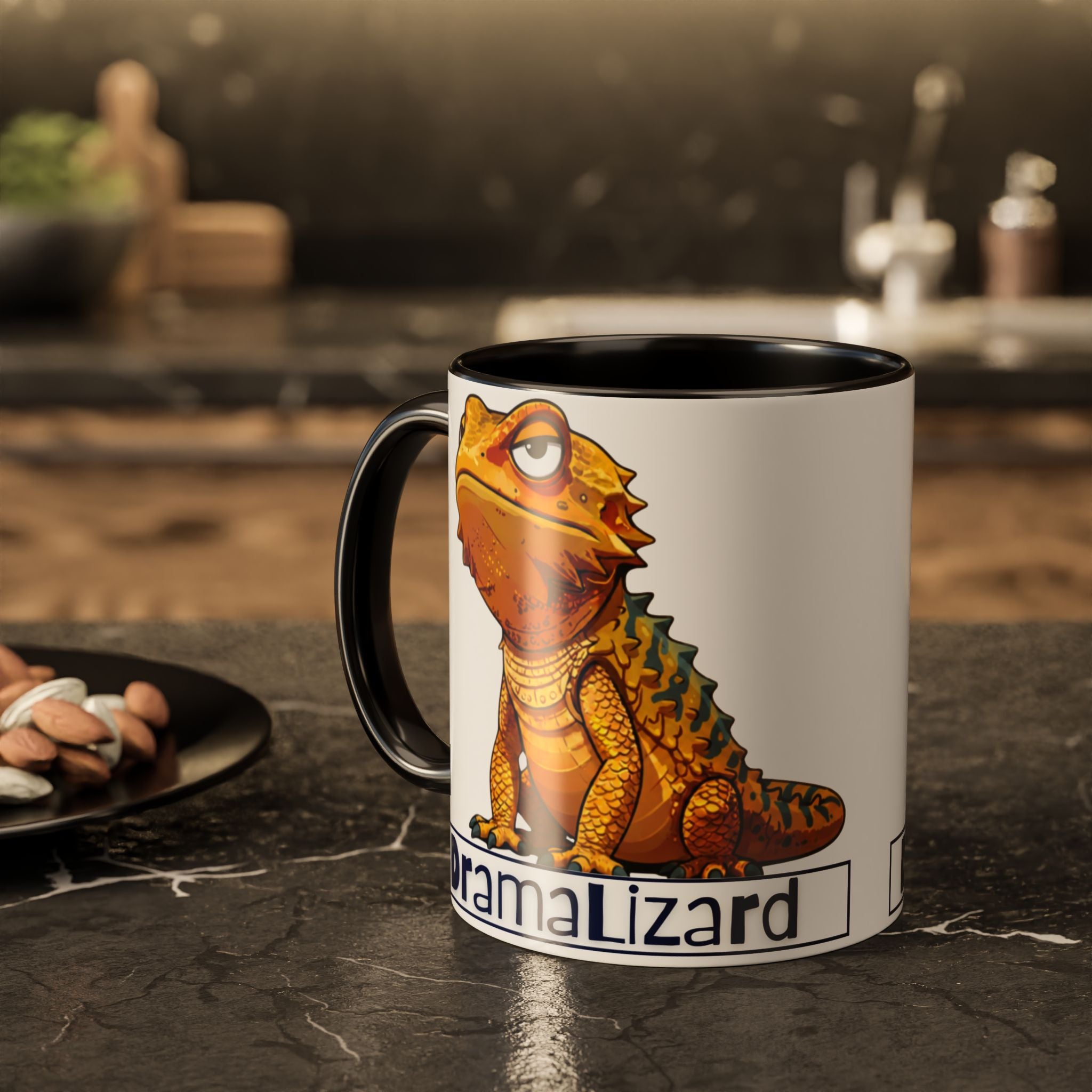 Drama Lizard Coffee Mug — Funny Bearded Dragon Tea Cup (11oz & 15oz)
