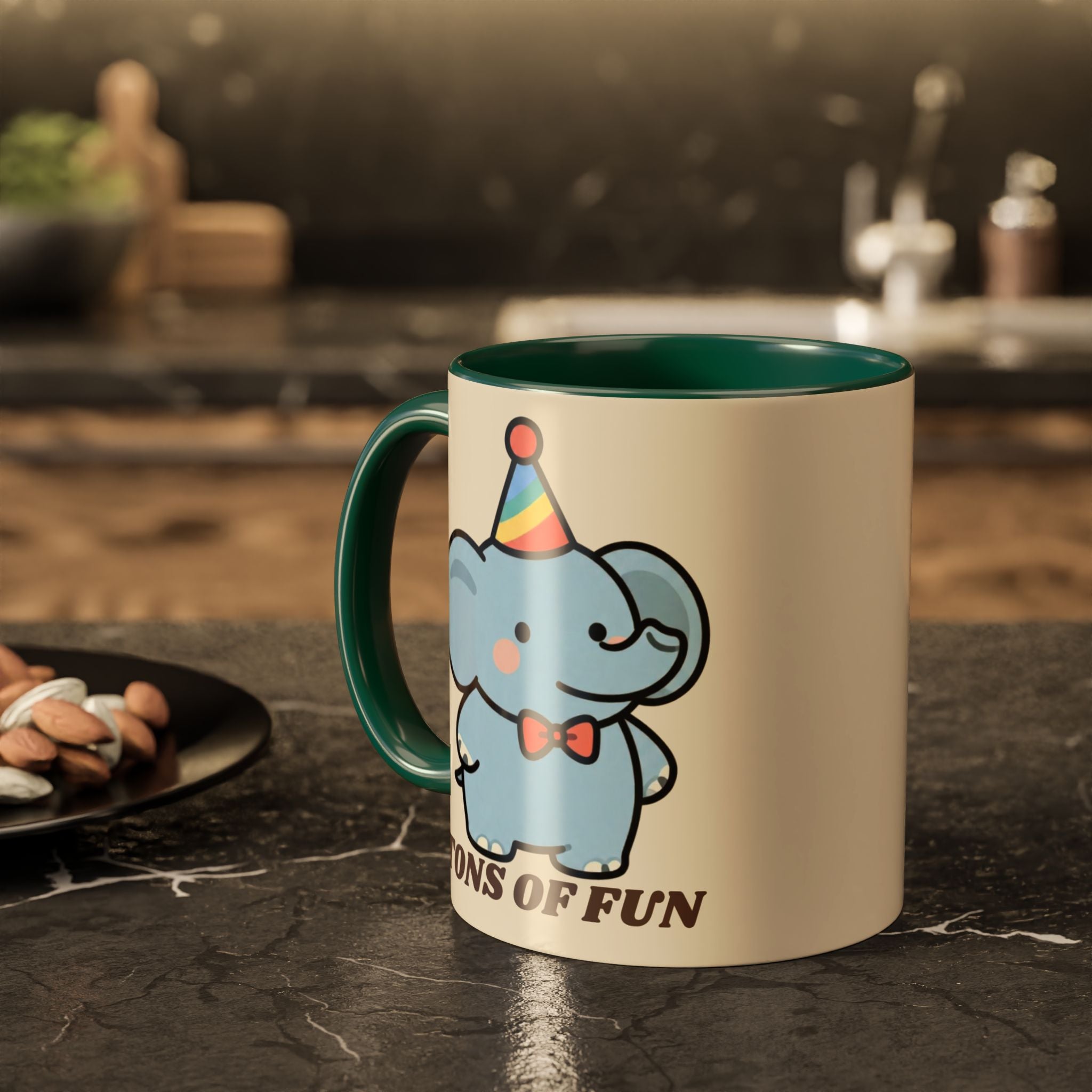 Tons of Fun Elephant Mug — Cute Party Animal Coffee Cup (11oz & 15oz)