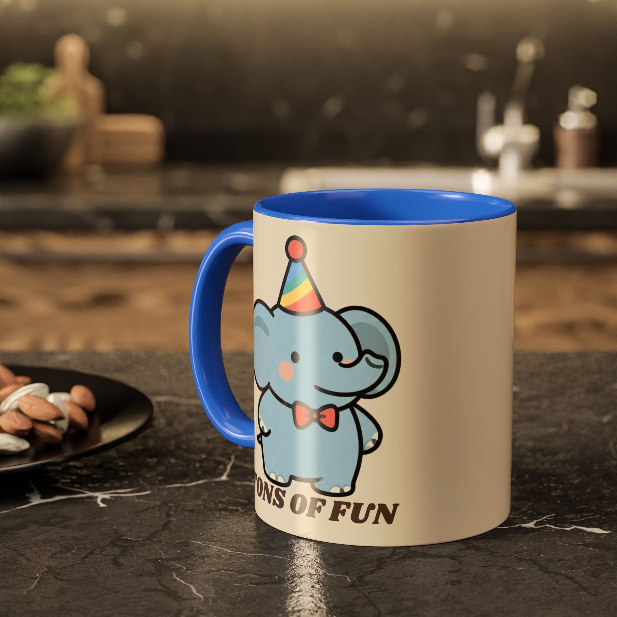 Tons of Fun Elephant Mug — Cute Party Animal Coffee Cup (11oz & 15oz)