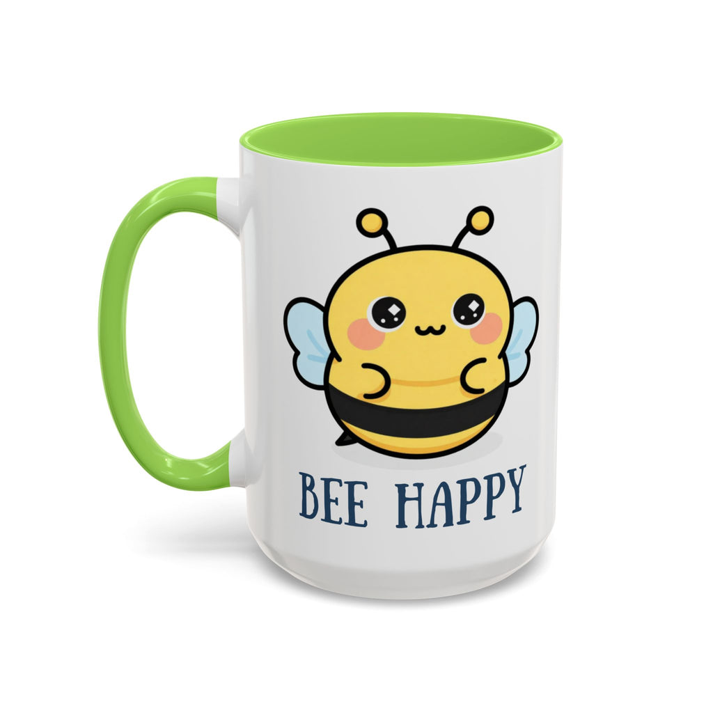 Bee Happy Mug – Cute Kawaii Bee Coffee Cup (11oz/15oz)