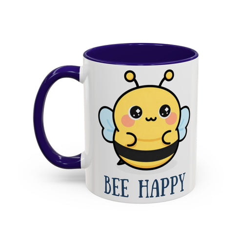 Bee Happy Mug – Cute Kawaii Bee Coffee Cup (11oz/15oz)