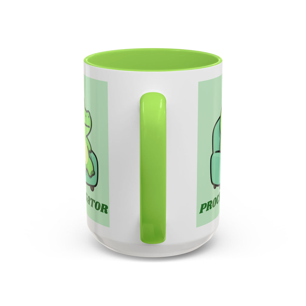 Procrastigator Frog Mug — Cute Cartoon Alligator Coffee Cup (11oz & 15oz)
