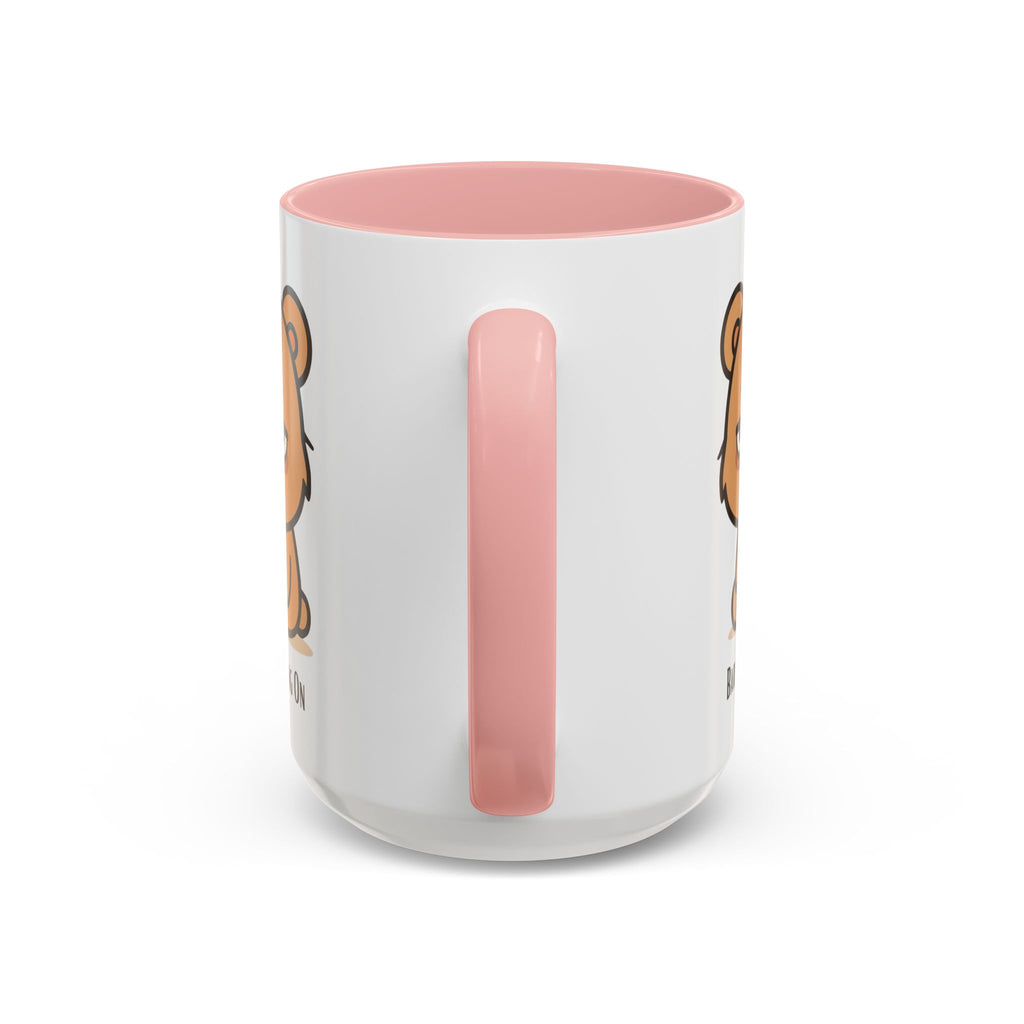 Barely Hanging On Bear Accent Coffee Mug – Cute Tired Bear 11/15oz