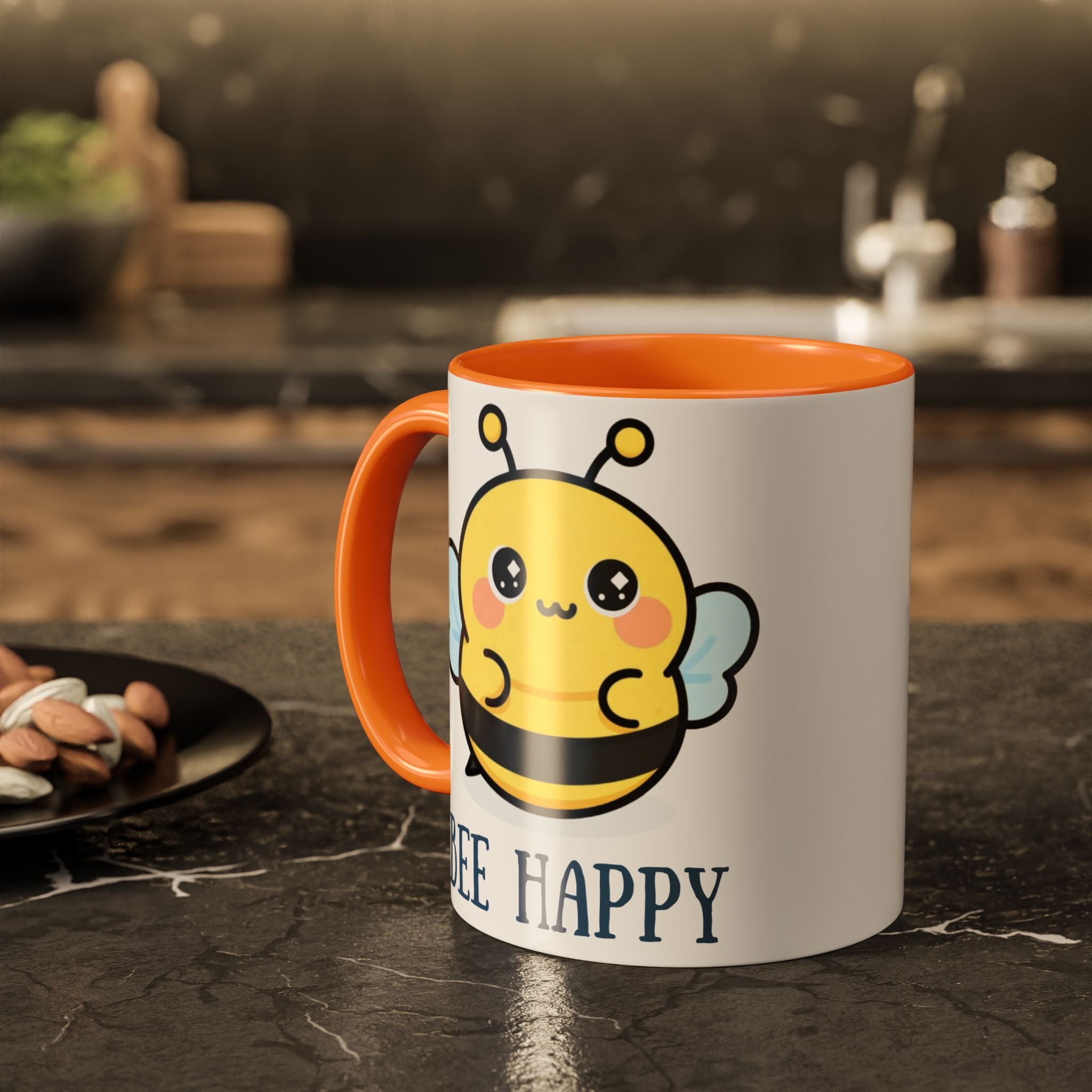 Bee Happy Mug – Cute Kawaii Bee Coffee Cup (11oz/15oz)