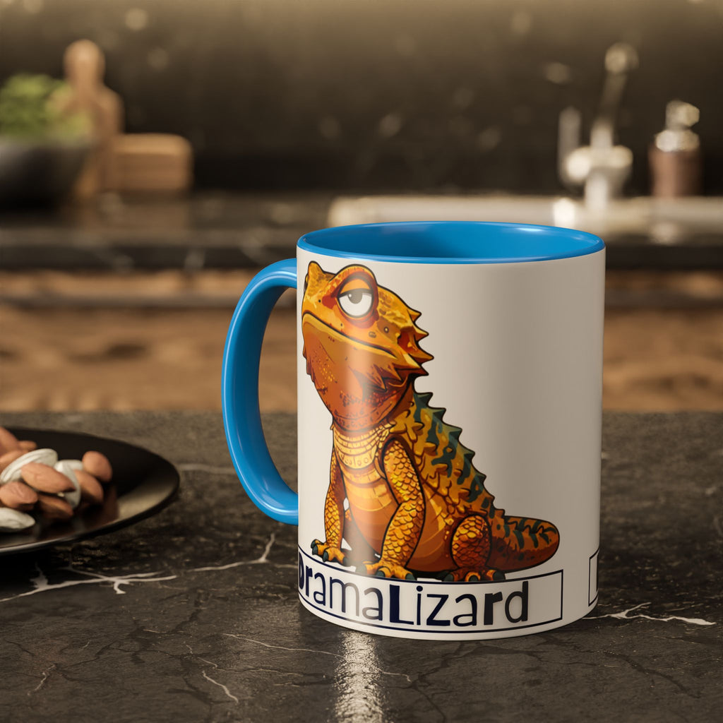 Drama Lizard Coffee Mug — Funny Bearded Dragon Tea Cup (11oz & 15oz)