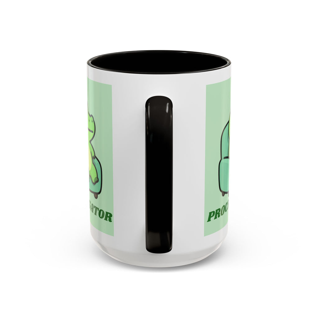 Procrastigator Frog Mug — Cute Cartoon Alligator Coffee Cup (11oz & 15oz)