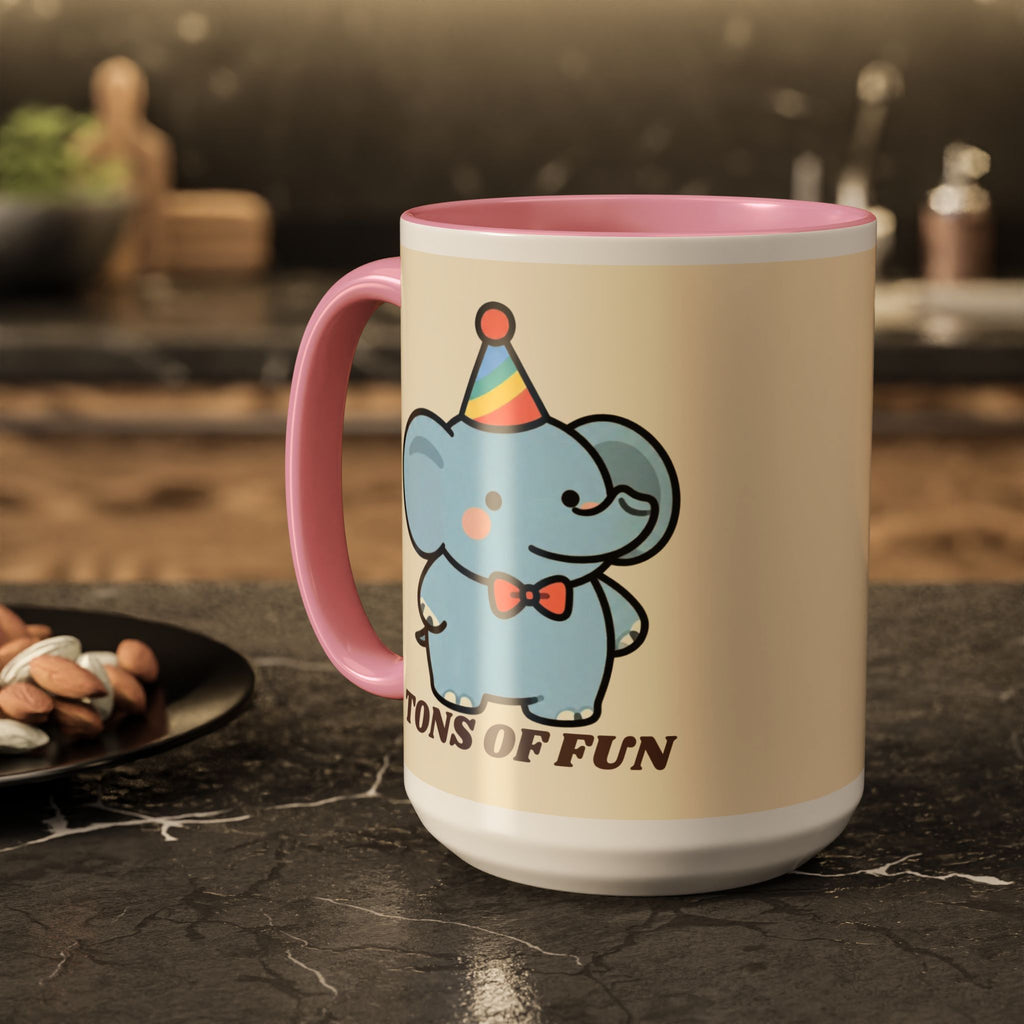 Tons of Fun Elephant Mug — Cute Party Animal Coffee Cup (11oz & 15oz)
