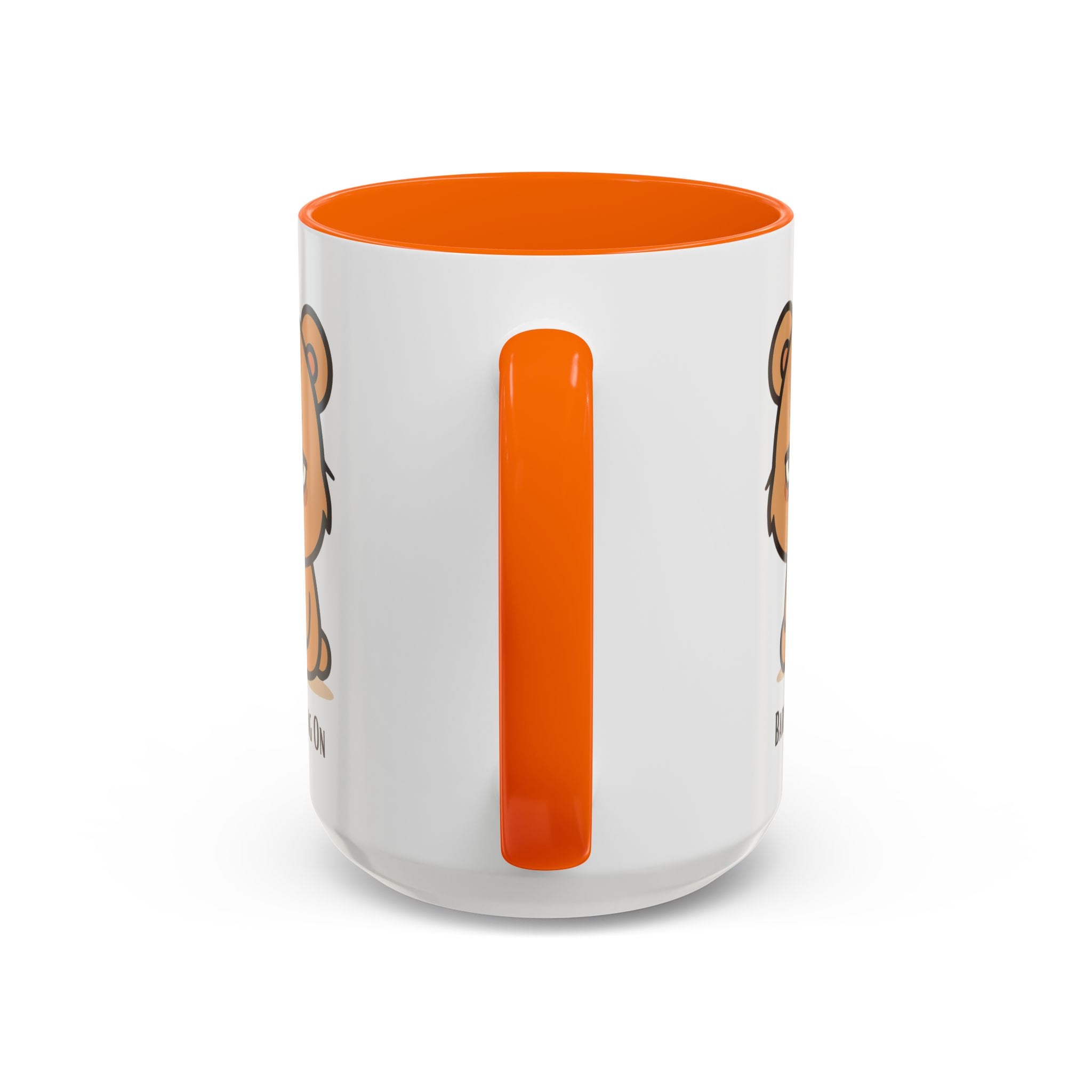 Barely Hanging On Bear Accent Coffee Mug – Cute Tired Bear 11/15oz
