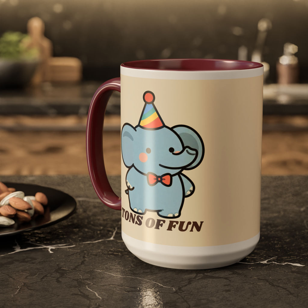 Tons of Fun Elephant Mug — Cute Party Animal Coffee Cup (11oz & 15oz)
