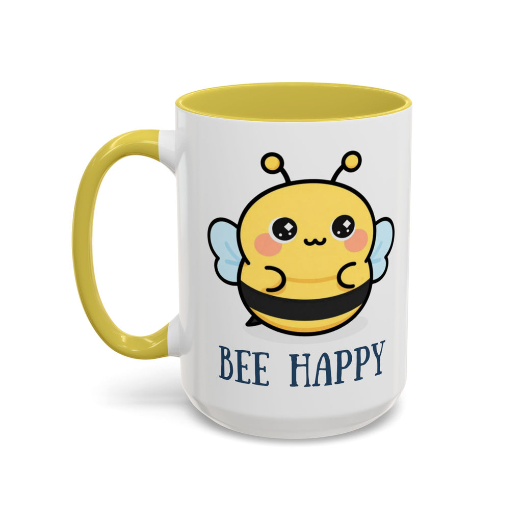 Bee Happy Mug – Cute Kawaii Bee Coffee Cup (11oz/15oz)
