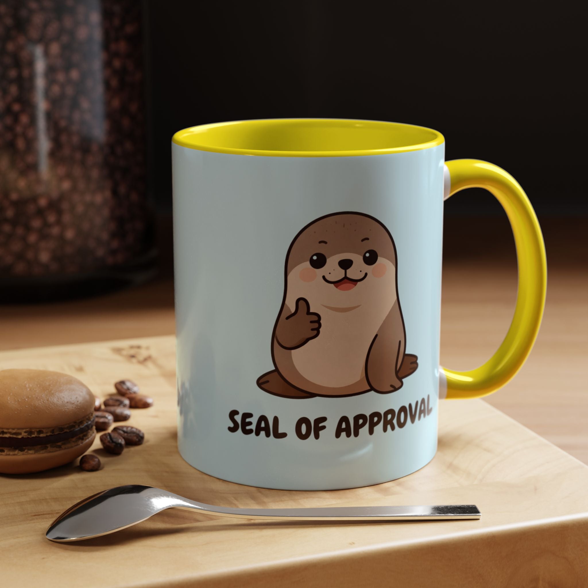 Seal of Approval Coffee Mug — Cute Otter Accent Mug (11/15oz)