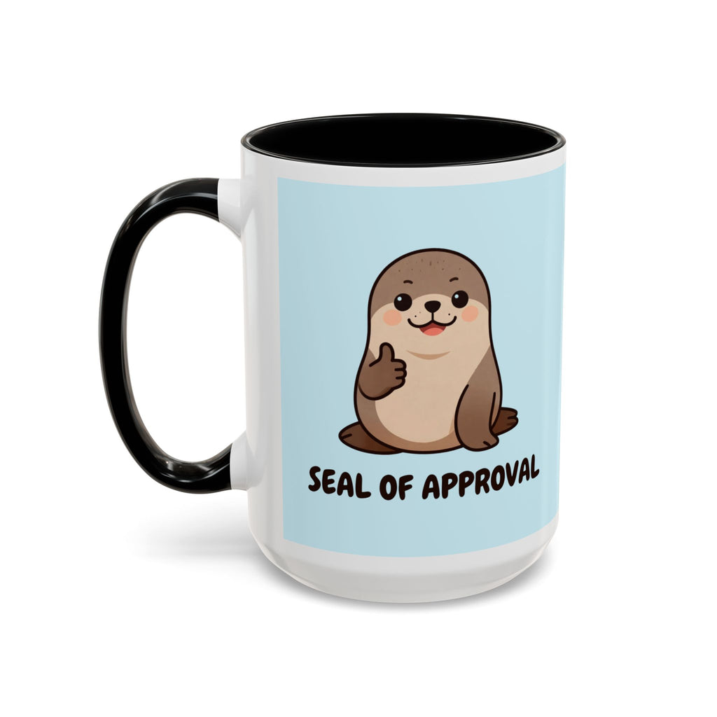 Seal of Approval Coffee Mug — Cute Otter Accent Mug (11/15oz)