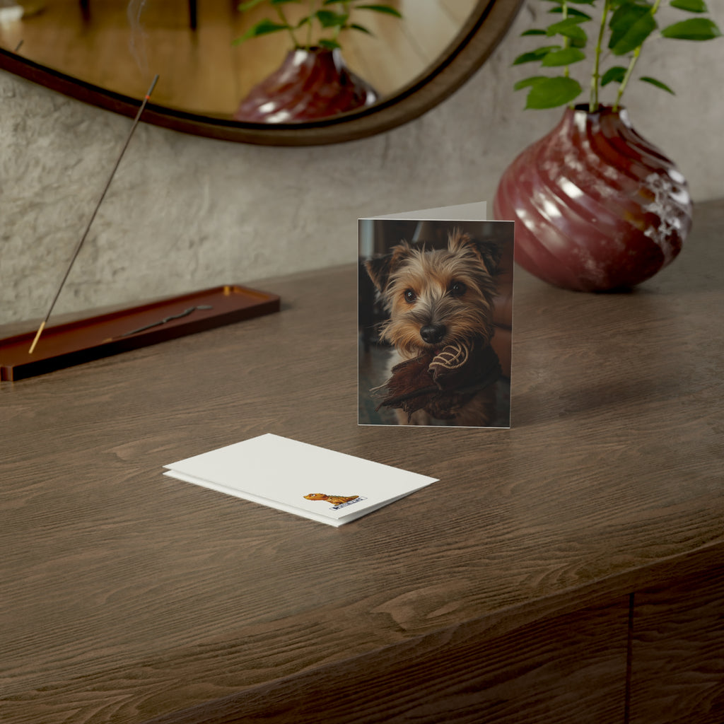 Cute Puppy Photo Greeting Card — Blank Inside (Single or Multi-Pack)