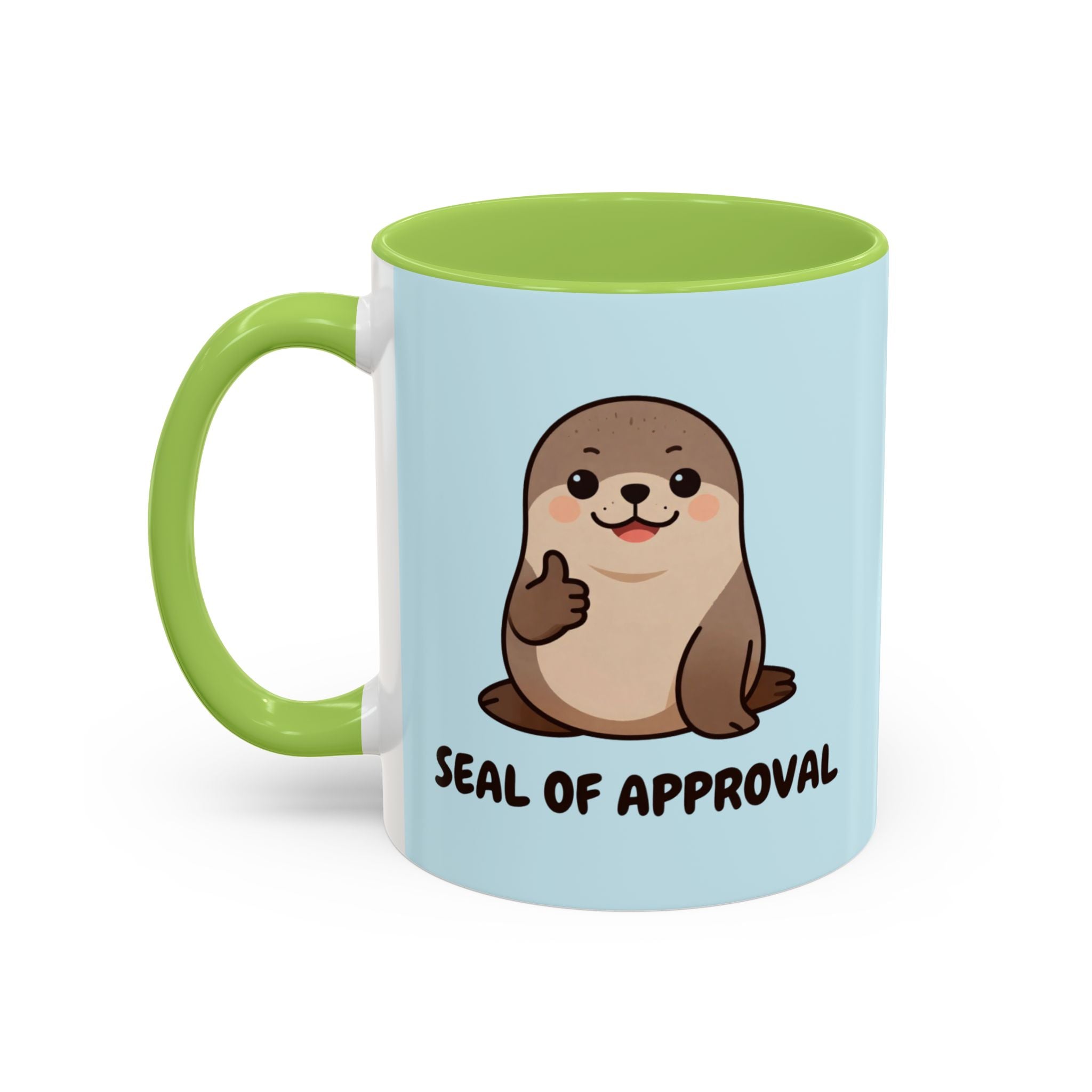 Seal of Approval Coffee Mug — Cute Otter Accent Mug (11/15oz)