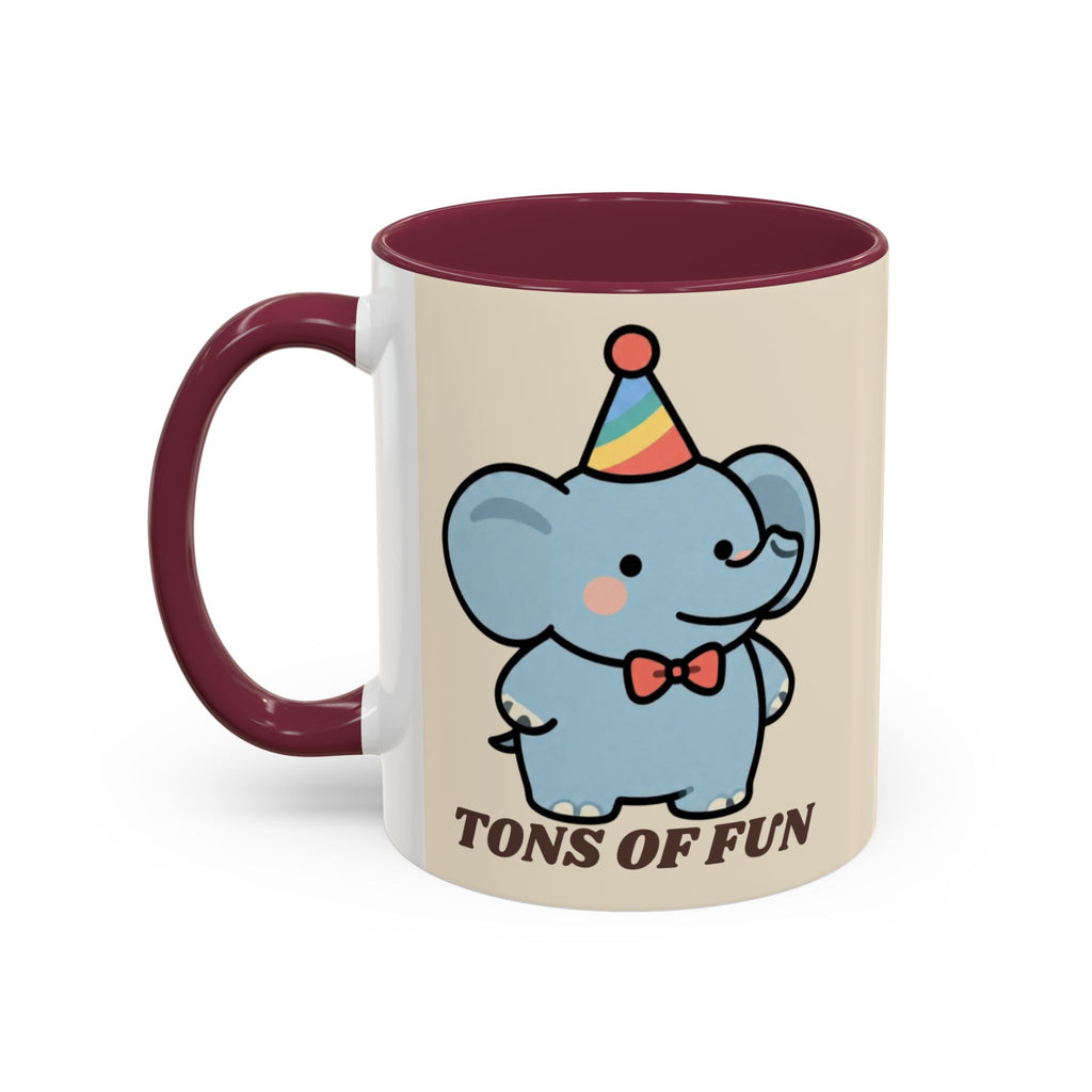 Tons of Fun Elephant Mug — Cute Party Animal Coffee Cup (11oz & 15oz)