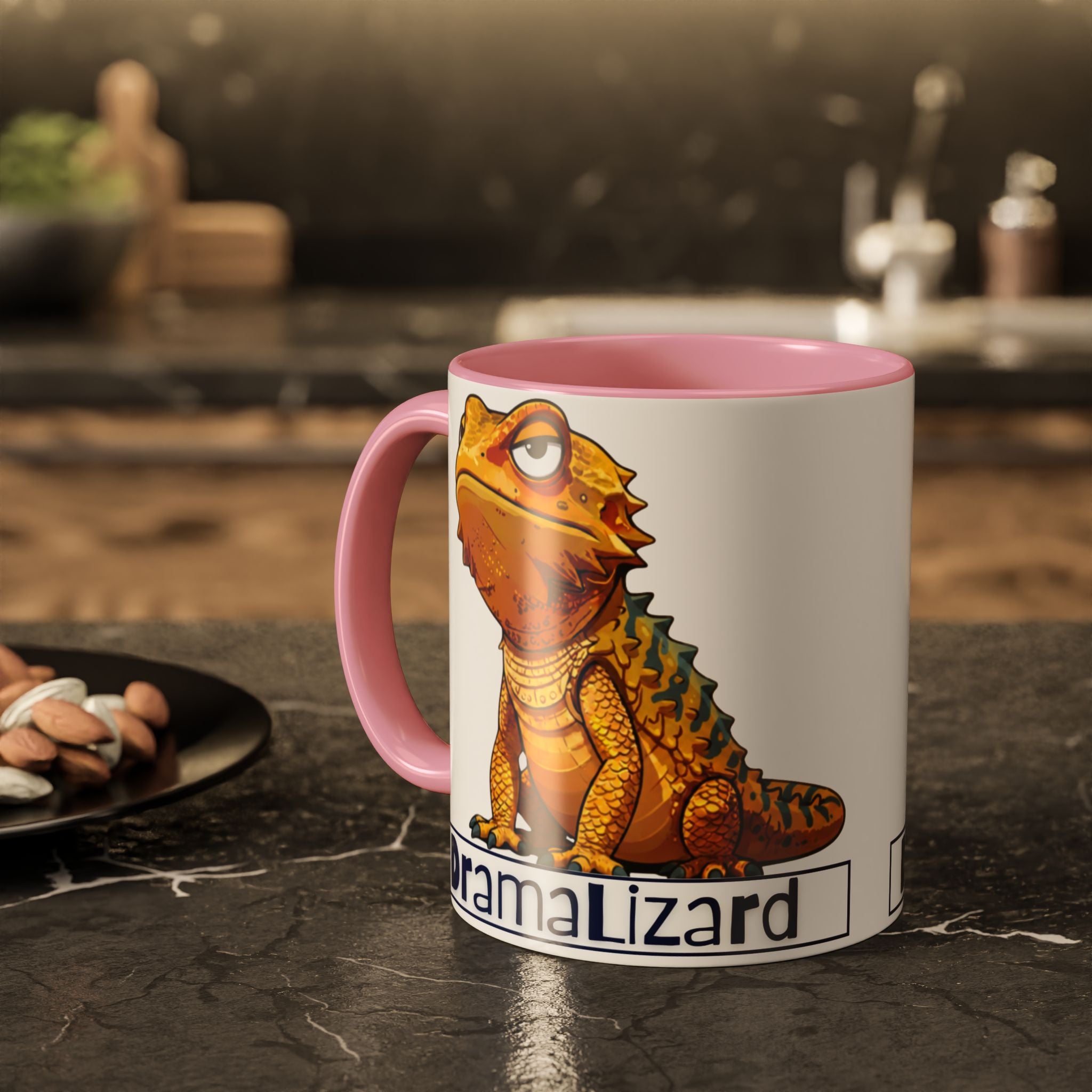 Drama Lizard Coffee Mug — Funny Bearded Dragon Tea Cup (11oz & 15oz)