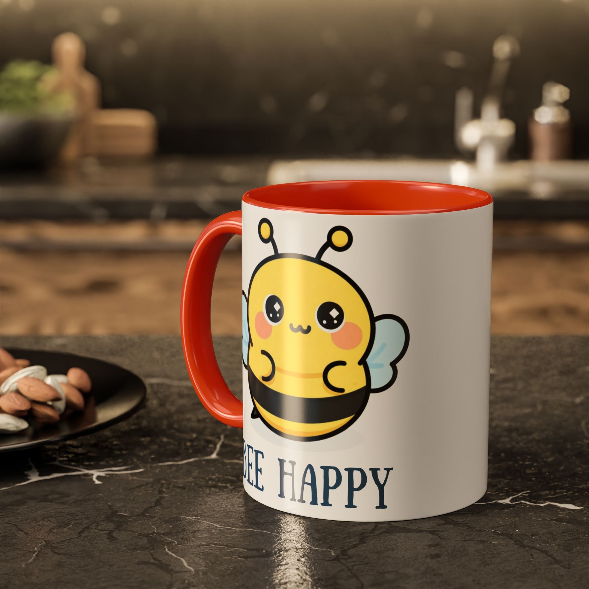 Bee Happy Mug – Cute Kawaii Bee Coffee Cup (11oz/15oz)