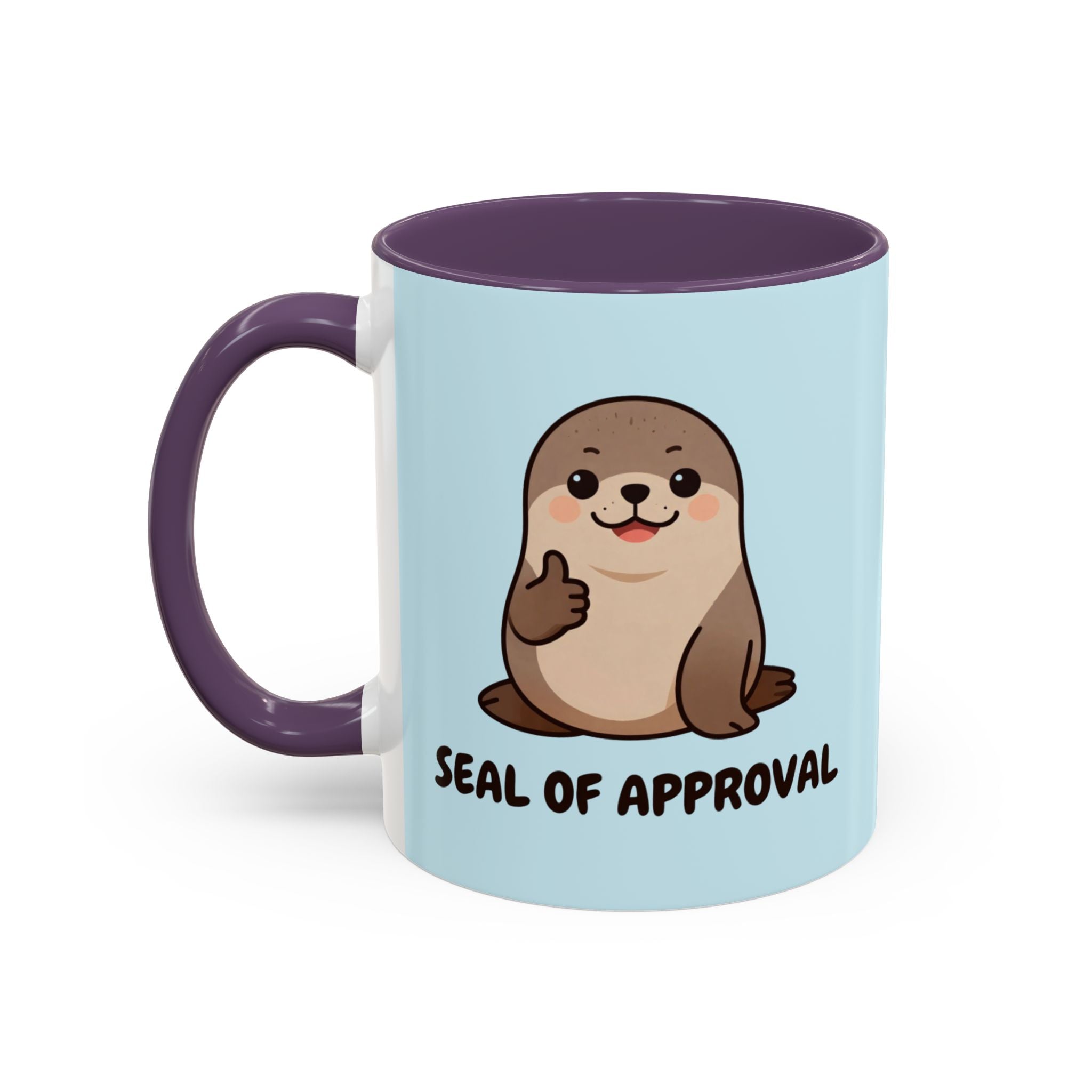Seal of Approval Coffee Mug — Cute Otter Accent Mug (11/15oz)