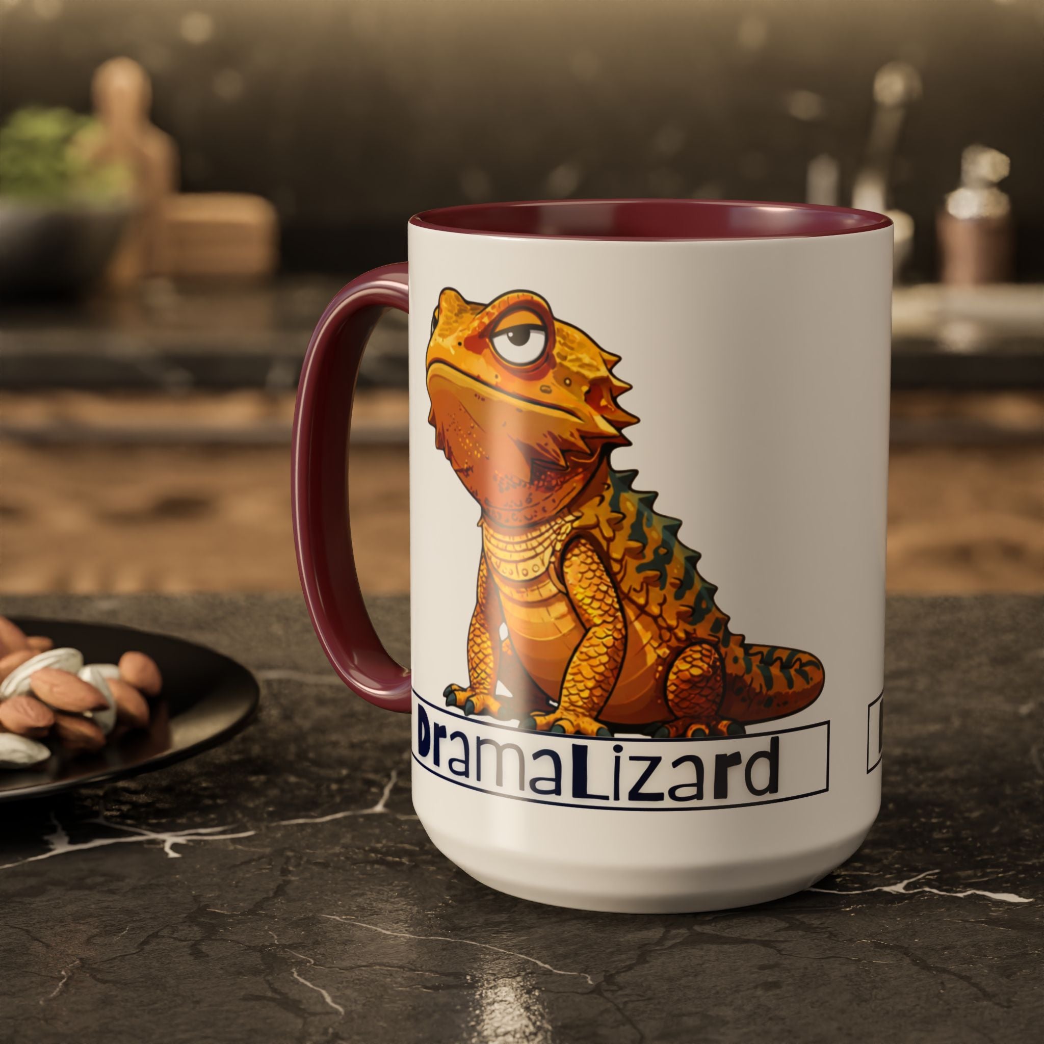 Drama Lizard Coffee Mug — Funny Bearded Dragon Tea Cup (11oz & 15oz)