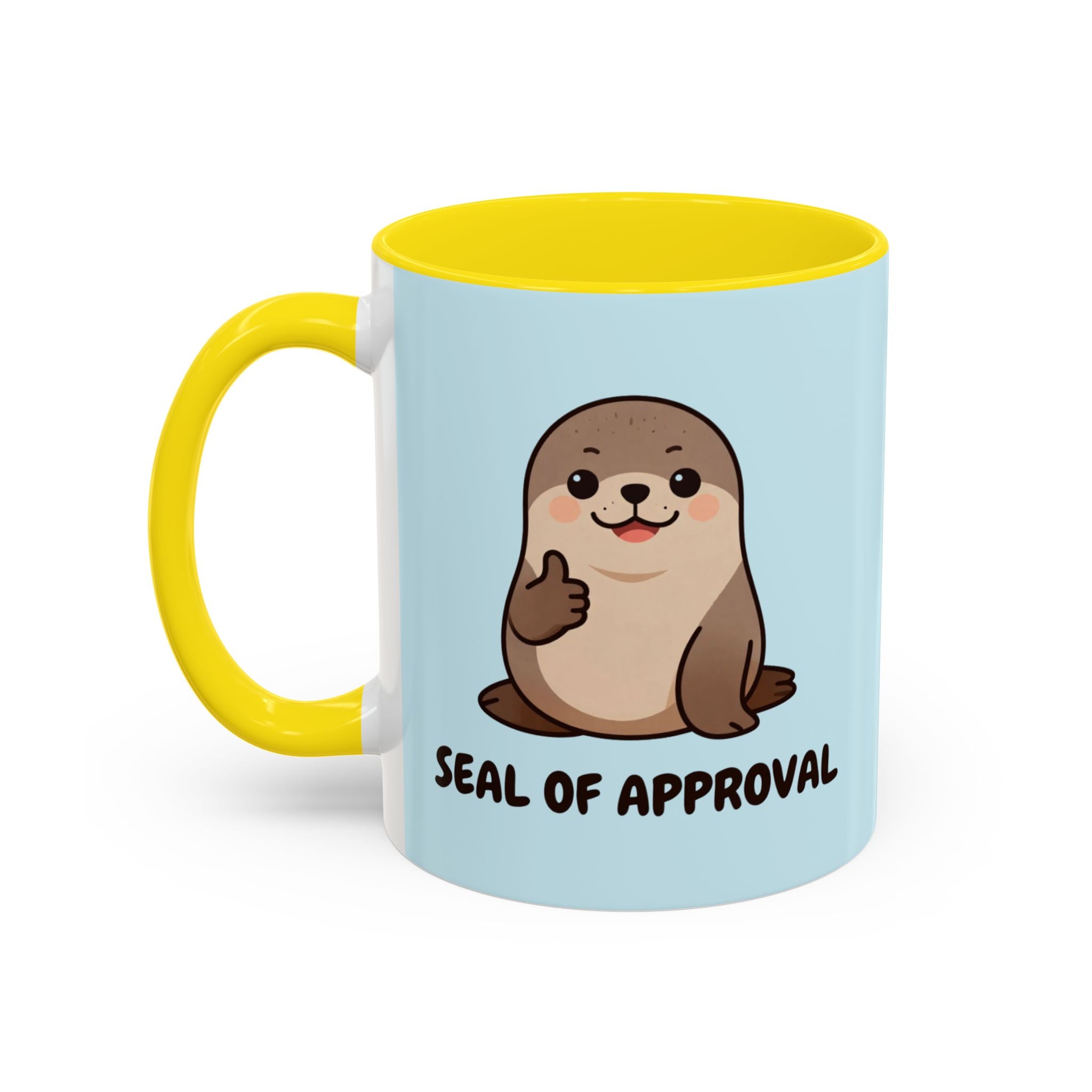 Seal of Approval Coffee Mug — Cute Otter Accent Mug (11/15oz)