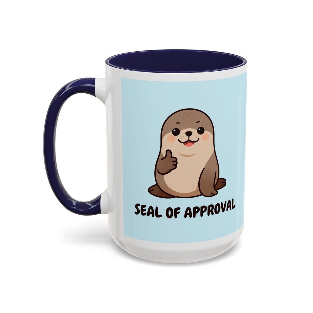 Seal of Approval Coffee Mug — Cute Otter Accent Mug (11/15oz)