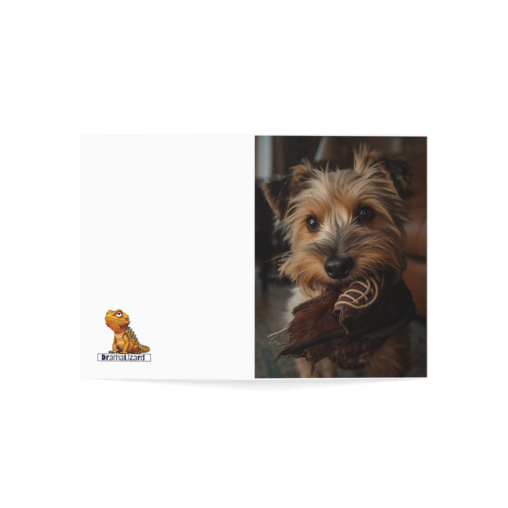 Cute Puppy Photo Greeting Card — Blank Inside (Single or Multi-Pack)