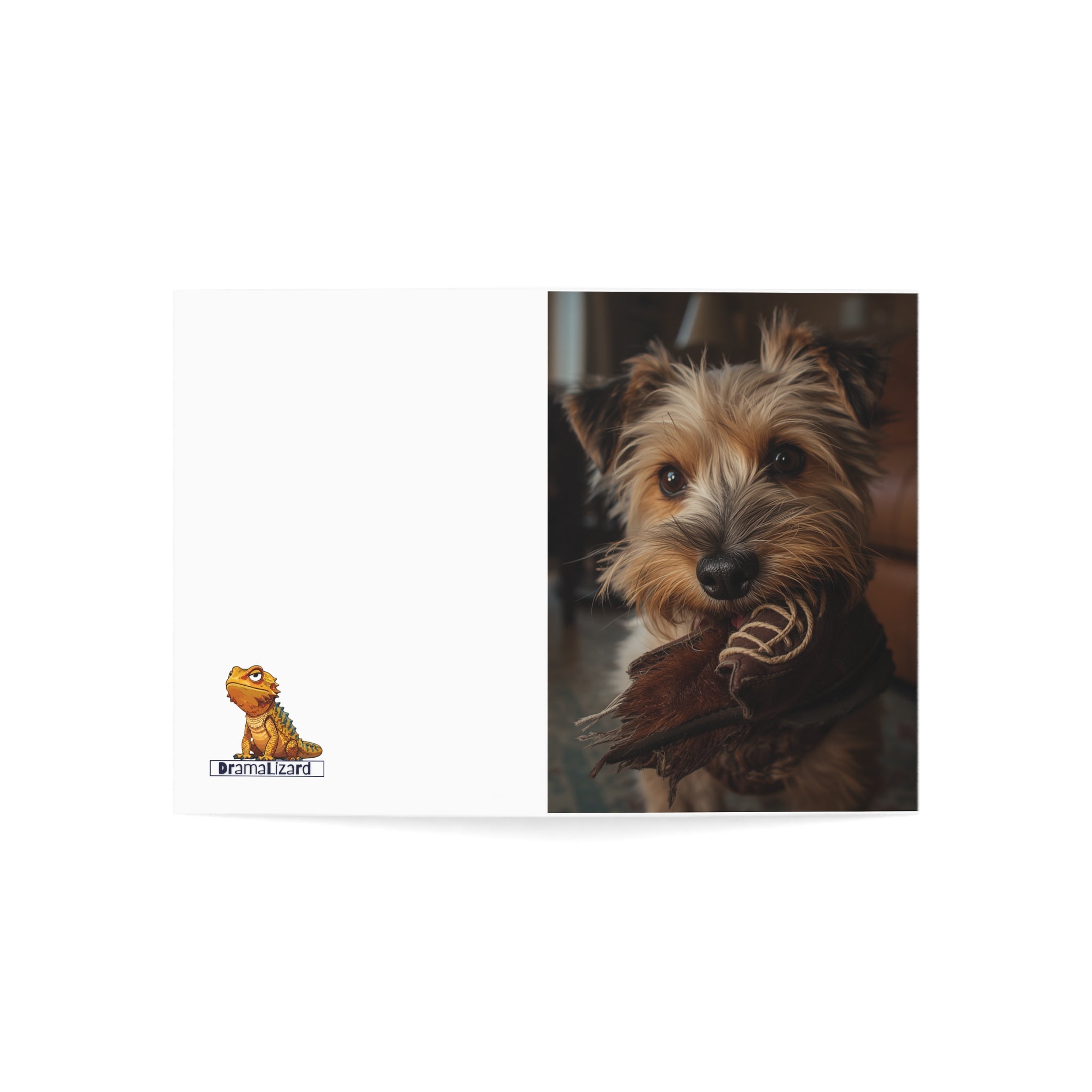 Cute Puppy Photo Greeting Card — Blank Inside (Single or Multi-Pack)