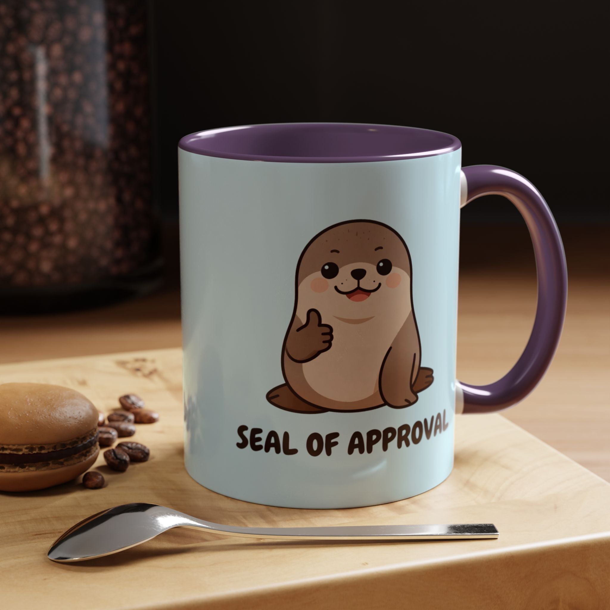 Seal of Approval Coffee Mug — Cute Otter Accent Mug (11/15oz)