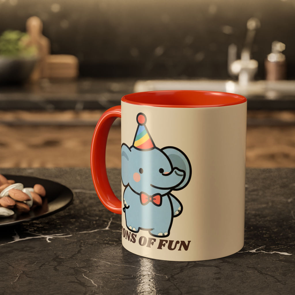 Tons of Fun Elephant Mug — Cute Party Animal Coffee Cup (11oz & 15oz)