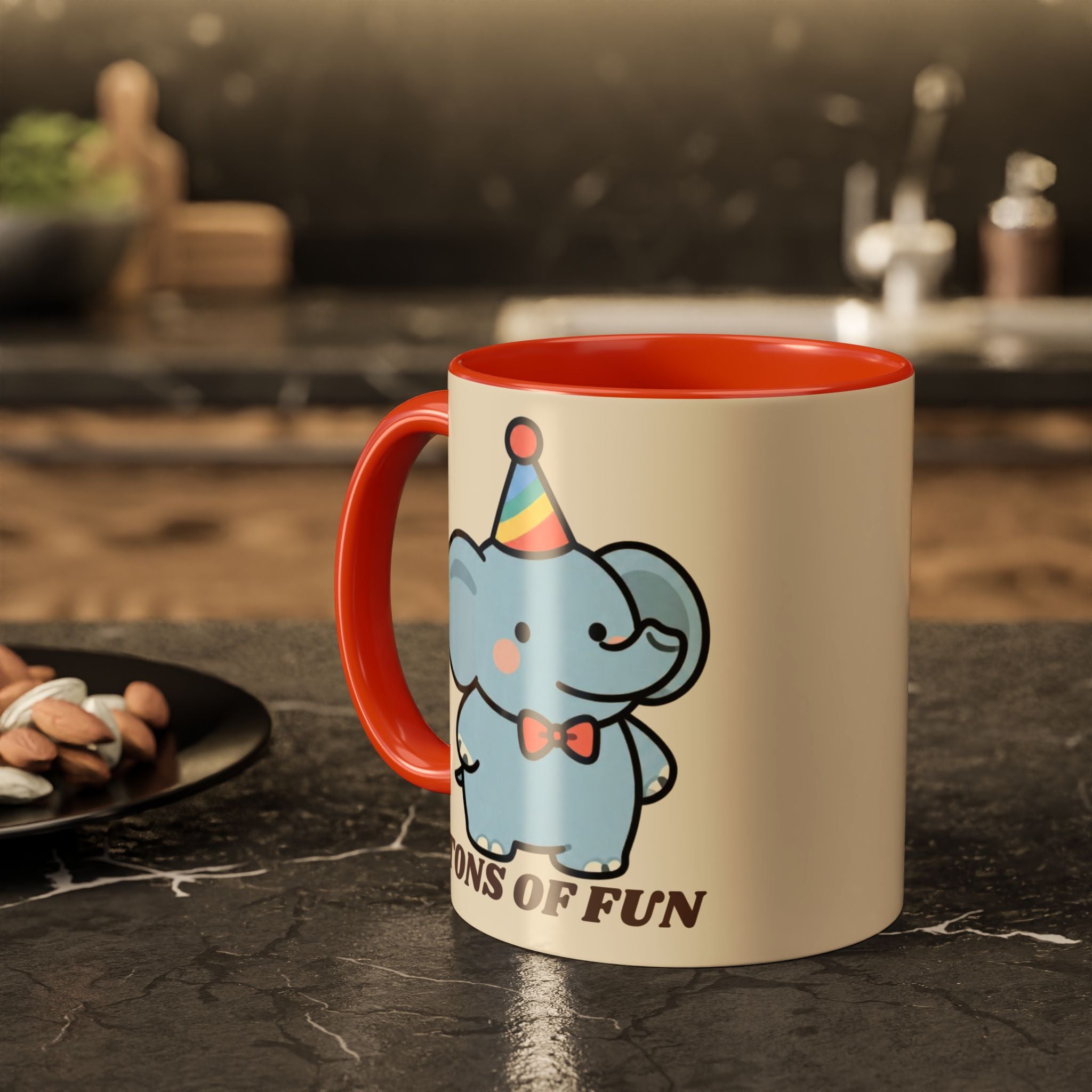 Tons of Fun Elephant Mug — Cute Party Animal Coffee Cup (11oz & 15oz)
