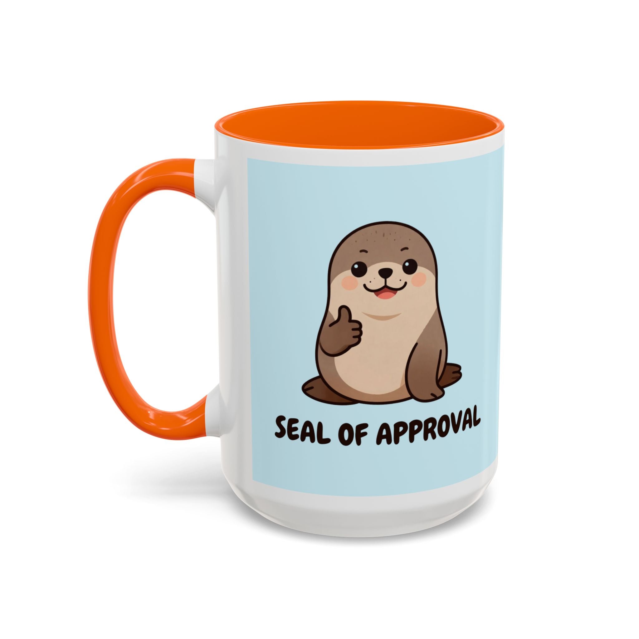Seal of Approval Coffee Mug — Cute Otter Accent Mug (11/15oz)