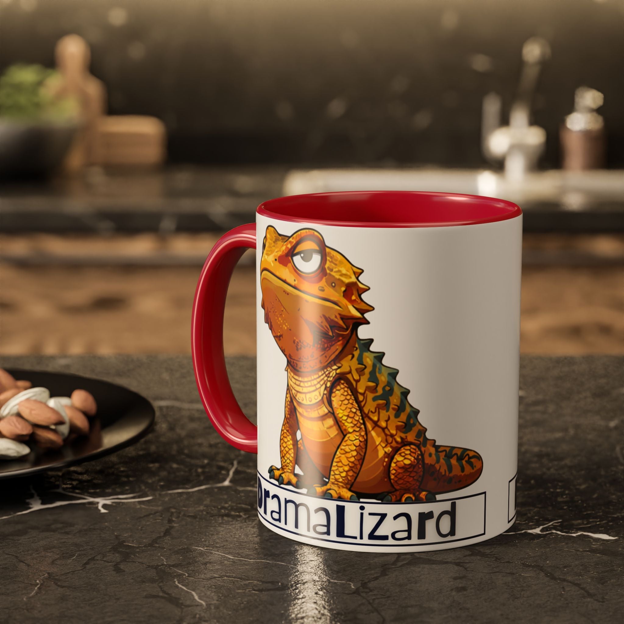 Drama Lizard Coffee Mug — Funny Bearded Dragon Tea Cup (11oz & 15oz)