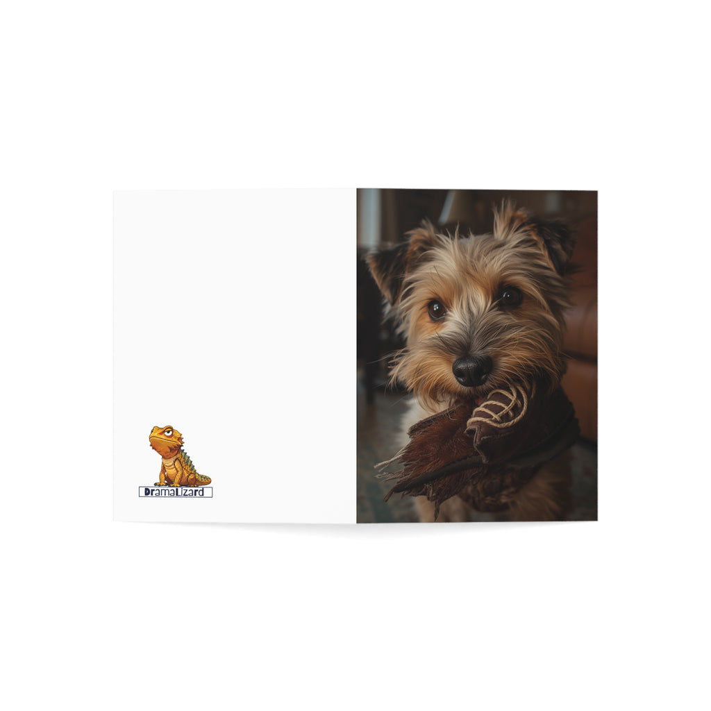 Cute Puppy Photo Greeting Card — Blank Inside (Single or Multi-Pack)