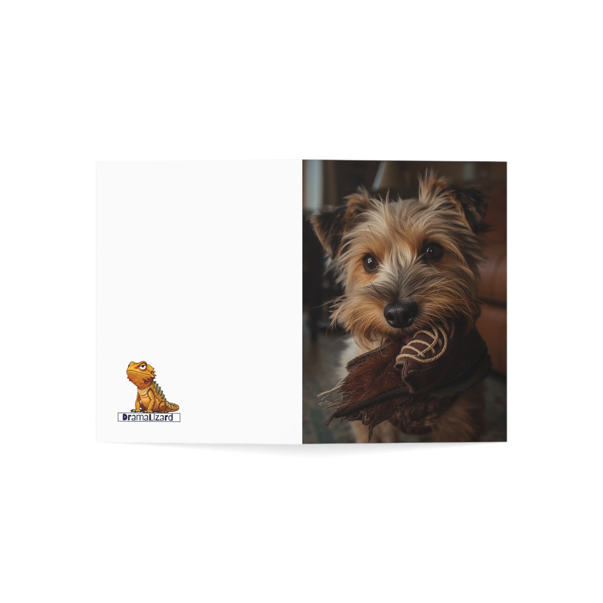 Cute Puppy Photo Greeting Card — Blank Inside (Single or Multi-Pack)