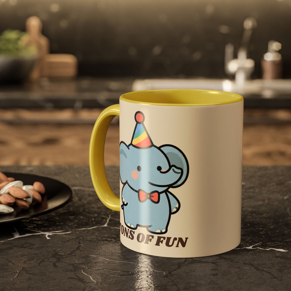 Tons of Fun Elephant Mug — Cute Party Animal Coffee Cup (11oz & 15oz)