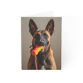 Dog Photo Greeting Cards — Playful Belgian Malinois Design (1/10/30/50 pack)