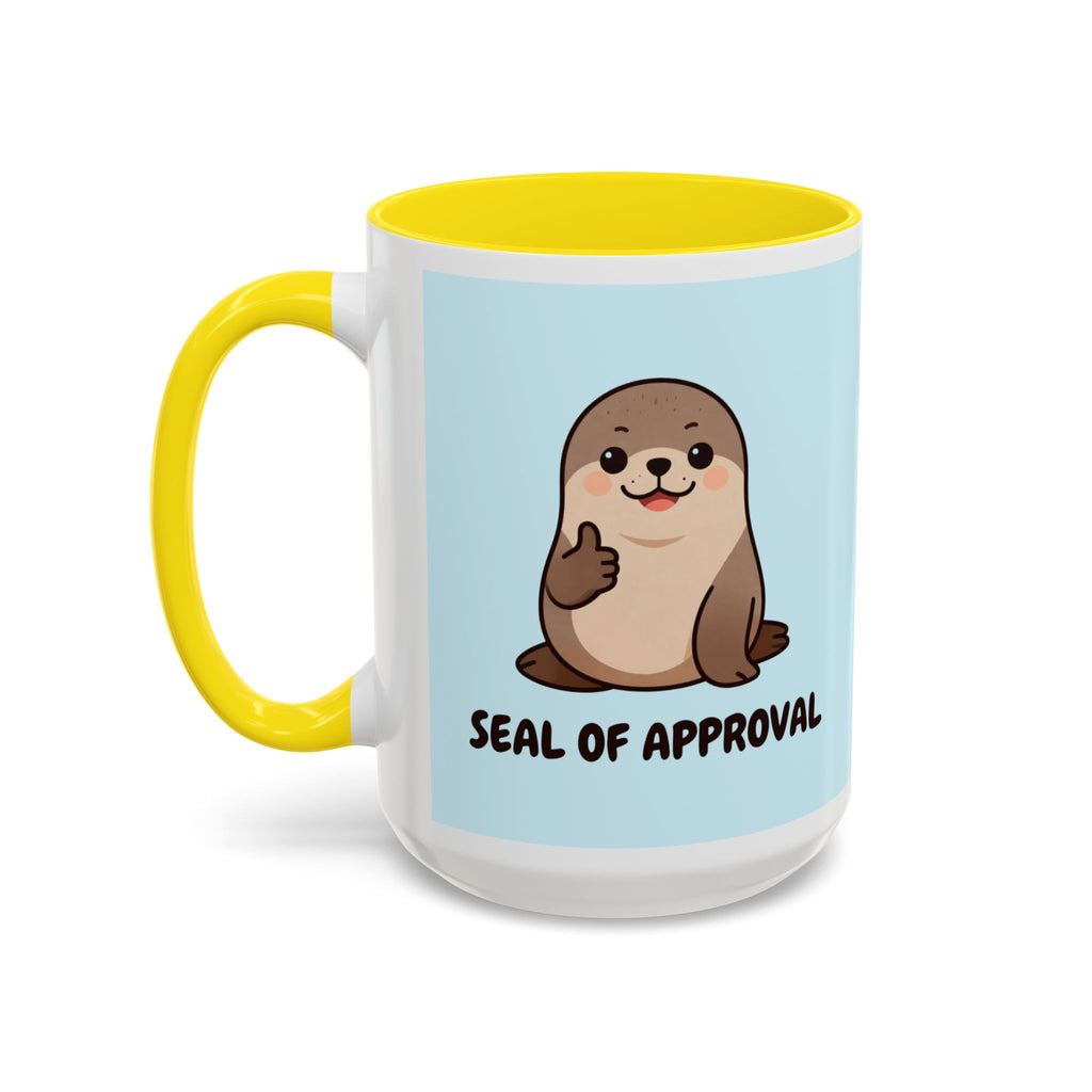 Seal of Approval Coffee Mug — Cute Otter Accent Mug (11/15oz)