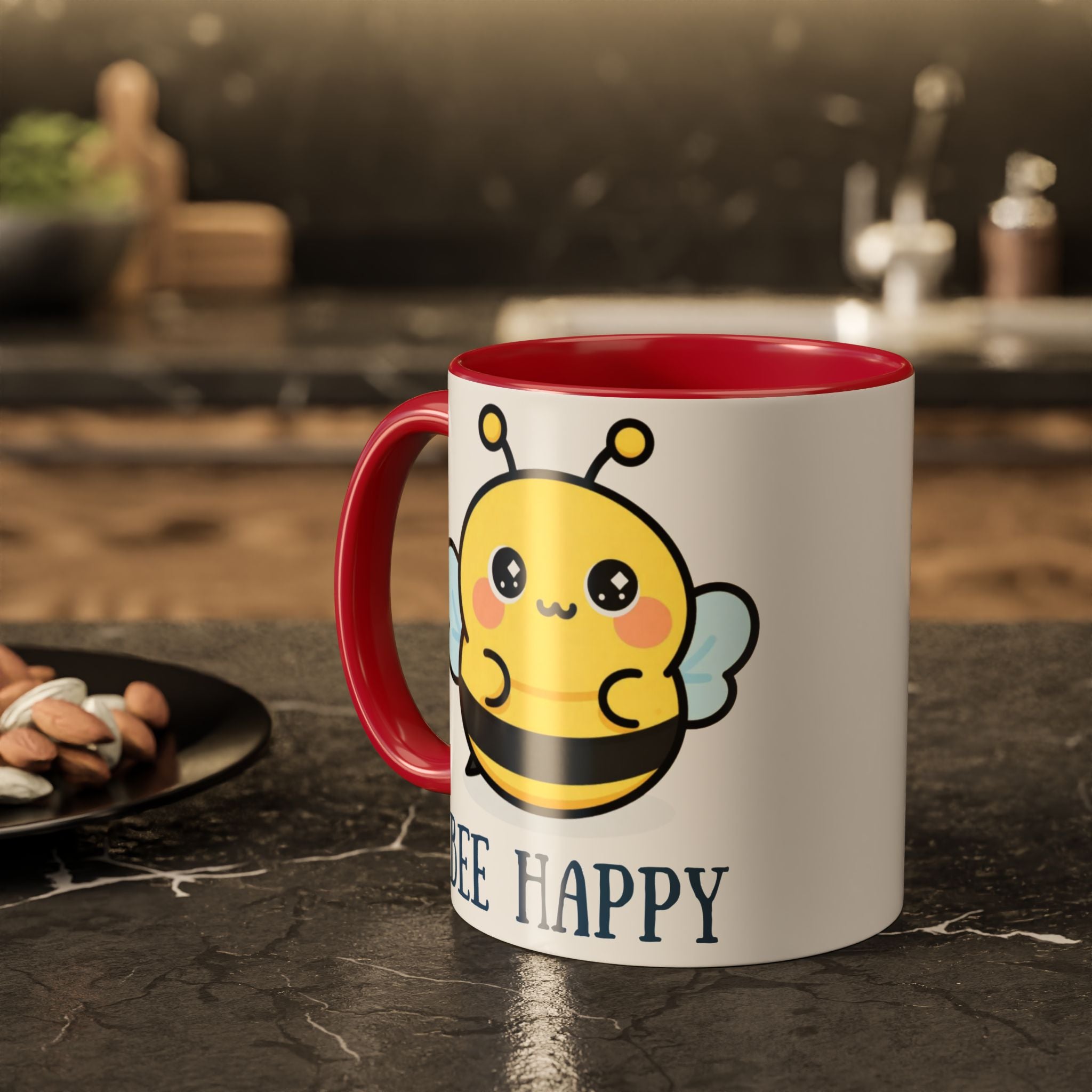 Bee Happy Mug – Cute Kawaii Bee Coffee Cup (11oz/15oz)