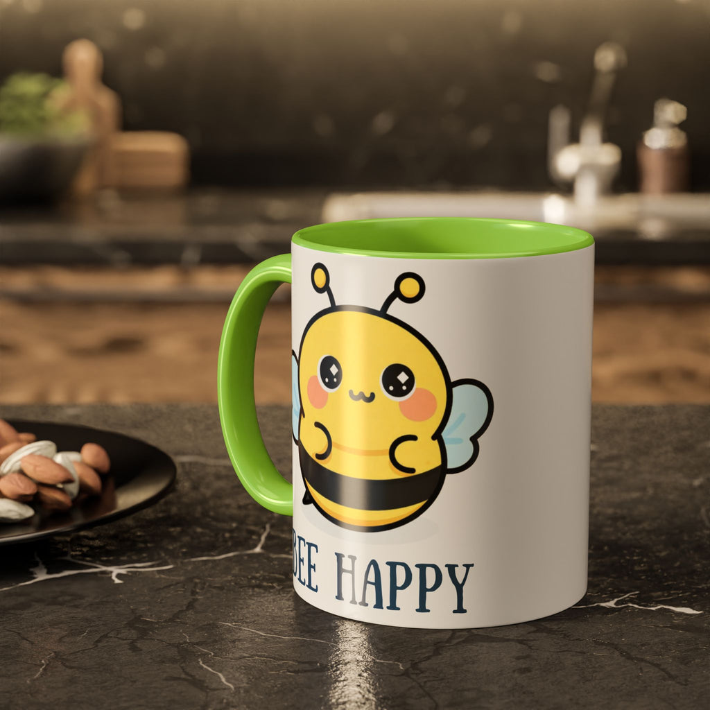 Bee Happy Mug – Cute Kawaii Bee Coffee Cup (11oz/15oz)