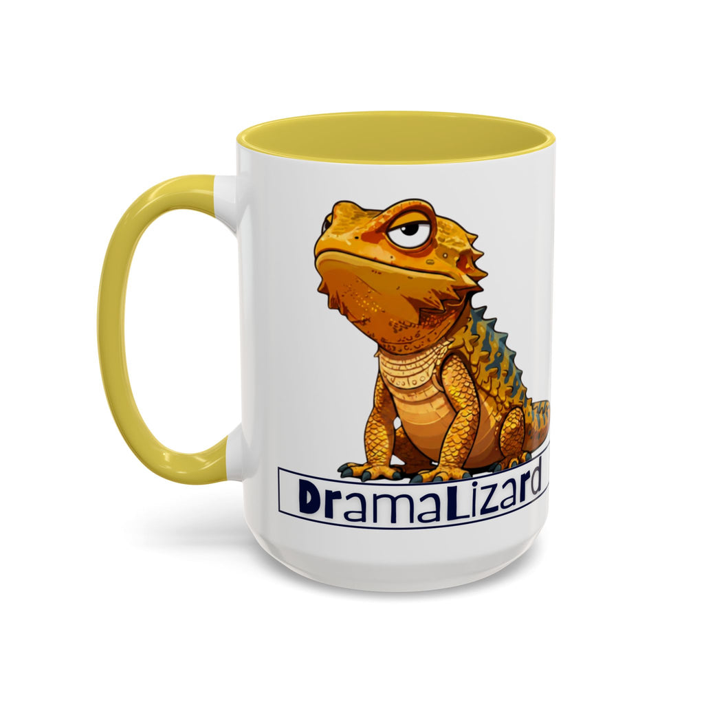 Drama Lizard Coffee Mug — Funny Bearded Dragon Tea Cup (11oz & 15oz)