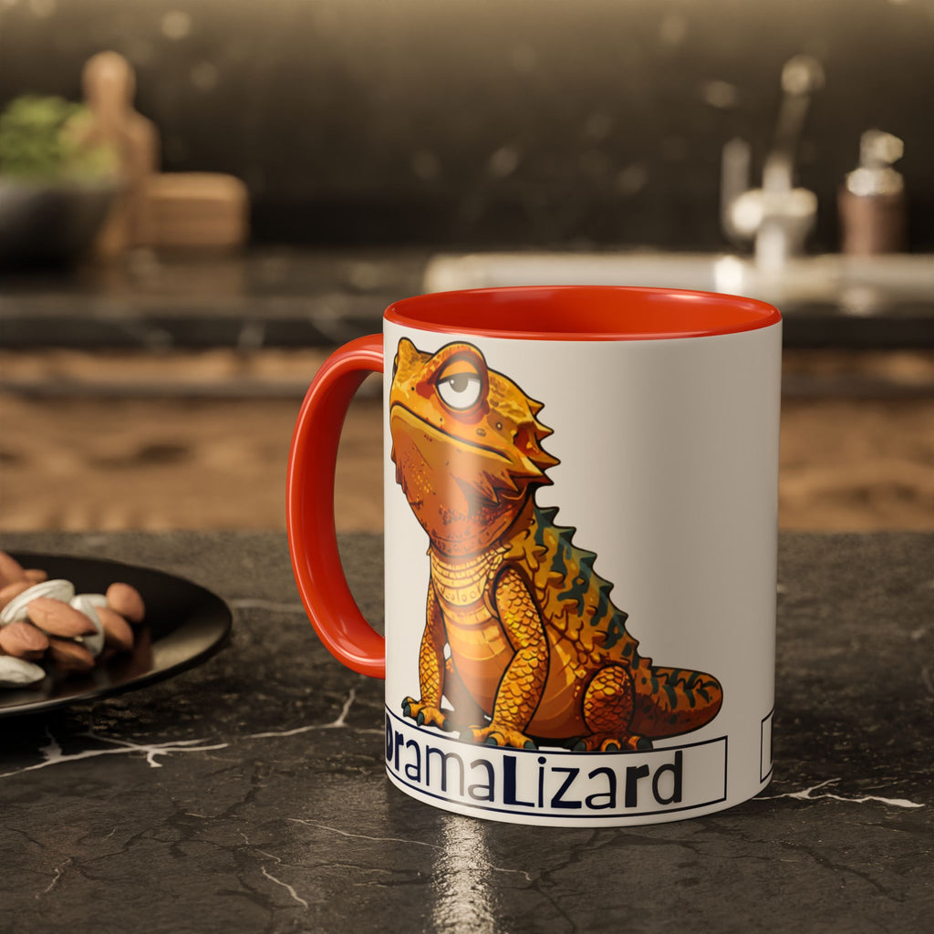 Drama Lizard Coffee Mug — Funny Bearded Dragon Tea Cup (11oz & 15oz)